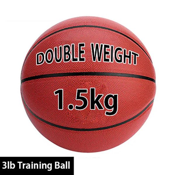 Basketball Double Peso Basket pesante Dimensioni regolari e rimbalzo Basket Basket Dribbling Balling Ball 3LB 1,5 kg