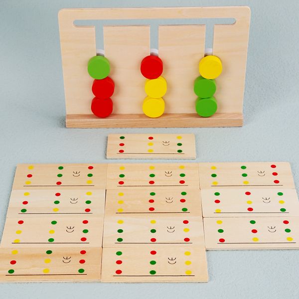 Hölzerne Montessori -Spielzeug Farbform Sortierung Logikspiele Labyrinth Slipe Puzzle Board Kinder Spielzeug Early Learning Tablay Bildungsspiel