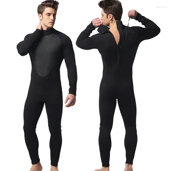 Menas de banho feminina 3mm Men's Full Corpody Diving Suit Neoprene Manga longa Manteramento Mantenha quente Inverno Profissional Snorkeling Snorthing