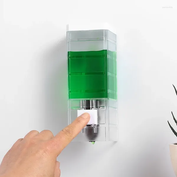 Distributore di sapone liquido trasparente un chiodo trasparente a parete senza parete da 250 ml comodo installazione gel bottiglia accessori da bagno