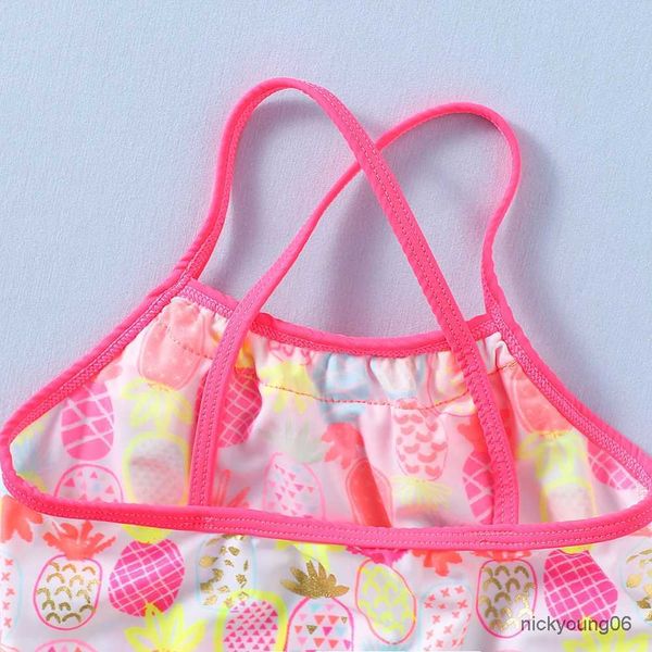 Einstoffe einteilige Badeanzüge Badeanzüge für Kinder Cross Backwear Beach Sommer Bikini Schwimmkostüme