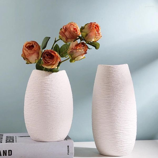 Вазы простые керамические изогнутые рты ваза украшения для обеда