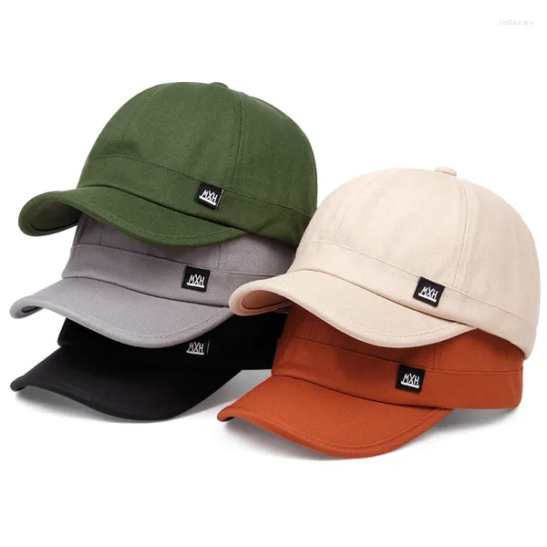 Ball Caps 2024 Fashion Retro Women's Solido coreano Short Mxh Letter Etichetta Casual Outdoor Sports Cappello da sole