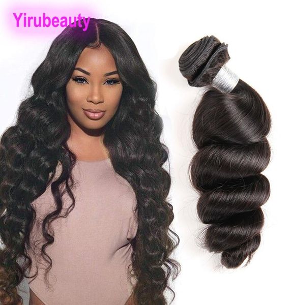 Extensões de cabelo de um pacote Mlaysian Virgin Hair 1 Piece One Set Wave Loose Dyft Double Weft 1030inch4046365