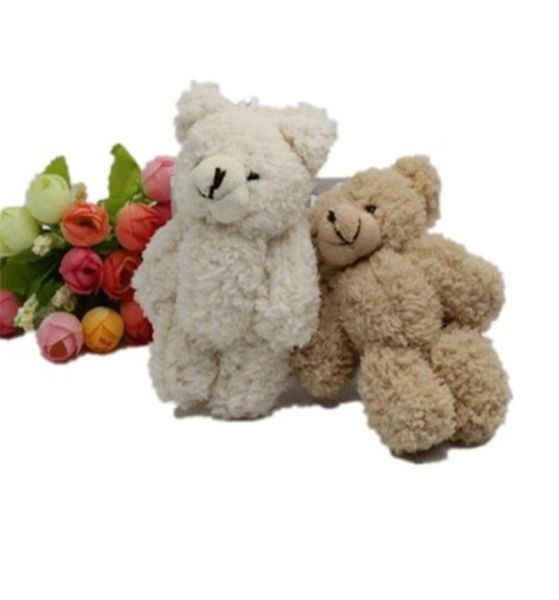 Kawaii Pequenos ursos de pelúcia de pelúcia de pelúcia de pelúcia com cadeia 12 cm Toy Teddybear Mini Bear Ted Bears Plush Toys Gifts Presente de Natal 5007093