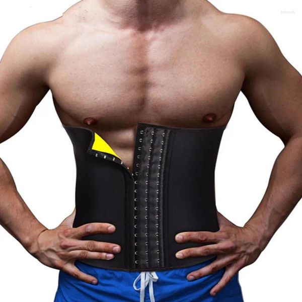 Supporto per la vita Allenatore di sauna uomini sudore sudore in neoprene sminomining cinghia di controllo della fibbia addominale Attrezzatura per esercizi di combustione grasso