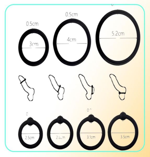 34 PCs Penis Rings Sleeve Sleeve Atraso Ejaculação Silicone Time Time Time During Ereção Toys Sexy para homens jogos adultos 6771114