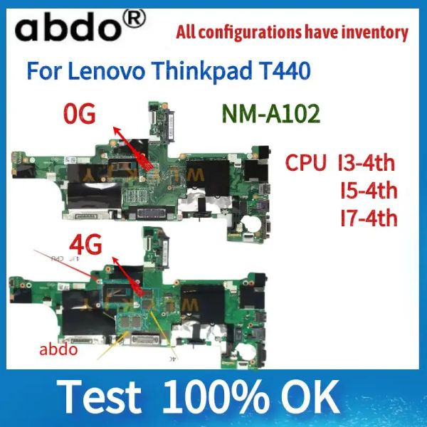 Motherboard für Lenovo ThinkPad T440 Laptop Motherboard.NMA102 Motherboard.With i3/i5/i7 4. Gen CPU.4g RAM.100% Testarbeit