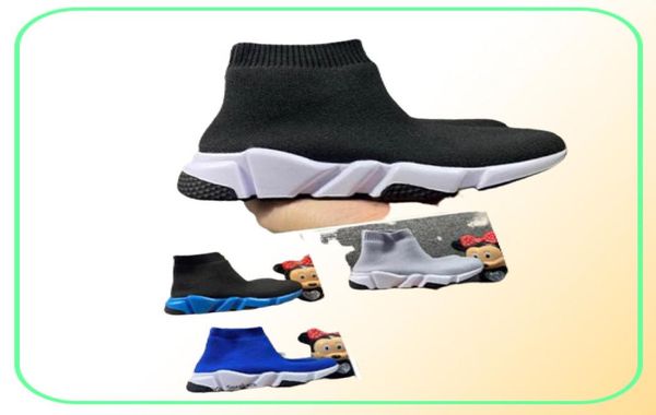 Kids Speed Runner Sock Shoes para garotos Socks Womens Designer Boots Child Trainers Runners Teenage Sneakers Running Chaussures8240011
