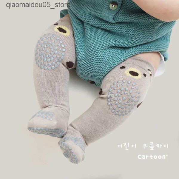 Meias infantis, menino joelho alto e macio e macio meias infantis meias crianças meias de algodão meias de bebê q240413
