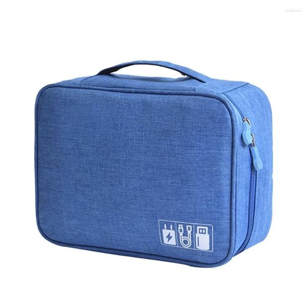 Bolsas de armazenamento 2 camadas Linha de dados do carregador de plug saco portátil Organizador de cabo de viagem USB