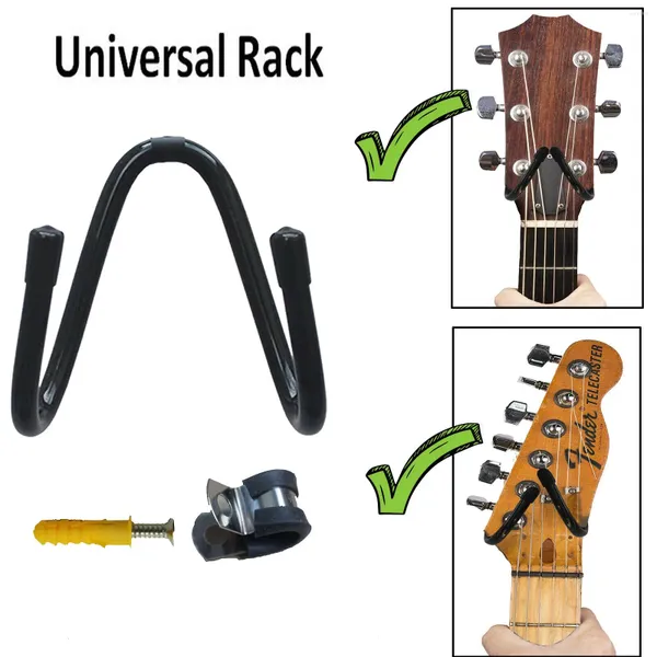 Ganchos de guitarra de guitarra suporte para montagem de parede suporte para guitarras elétricas acústicas voilinas