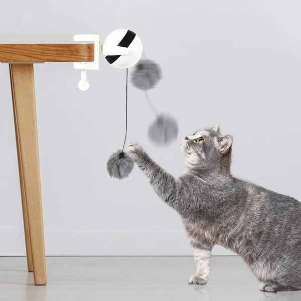 Moto elettronico giocattolo gatto yoyo da sollevamento a sfera elettrica flutter interattivo gatto giocattolo giocattolo rotante puzzle giocattolo da pet 240411