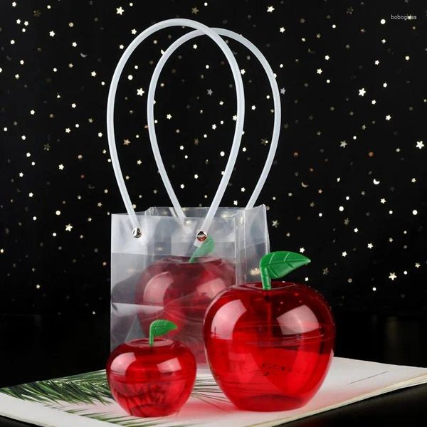 Lagerflaschen 8/12 PCs Apfelförmige Plastikbehälter Weihnachtsbonbonboxen Party Dekorationen Füllbare Koffer Geschenke Küche