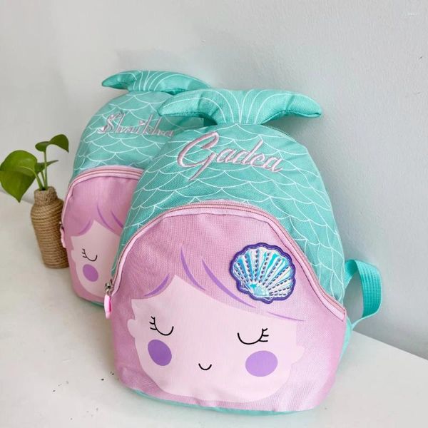 Rucksack bestickte Meerjungfrau Personalisierte maßgeschneiderte Kleinkind Girl Geschenk für