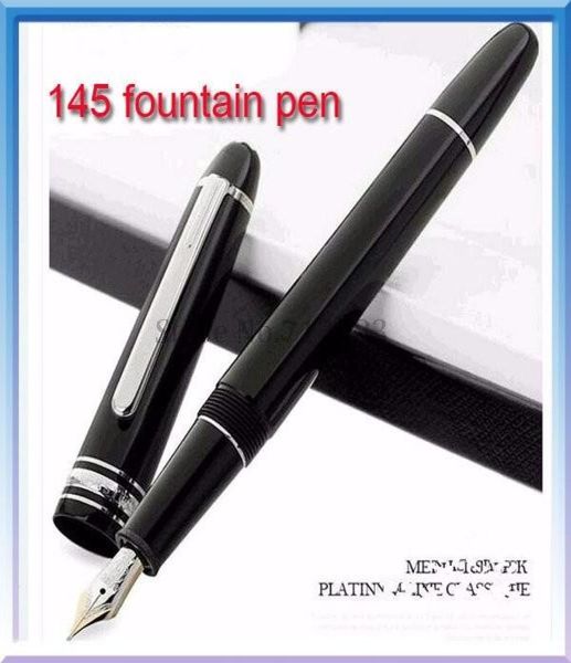 Black Legrand Fountain Pen Pen Ballpoint Pen Roller Baller Pans с Sliver Gold Trim Trim Brand Pen 1459226963