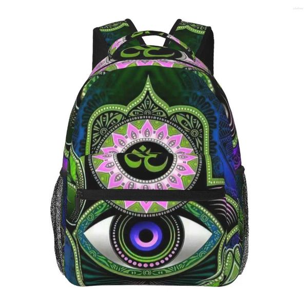 Zaino mandala hamsa arte per ragazze ragazzi da viaggio zaino zaino