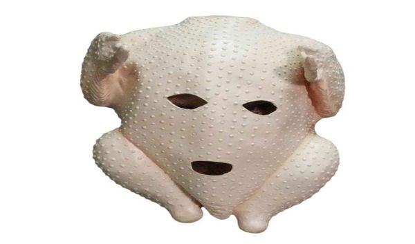 Ringraziamento Maschera di pollo tacchino in lattice in lattice Costumi per animali full head natalizi maschere da festa per feste brown8870308