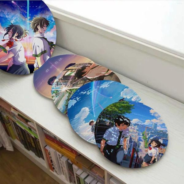 Filme de anime de travesseiro imprime seu nome Mat Cadeira decorativa Patio de jantar de assento macio pátio Decoração de sofá de escritório Tatami