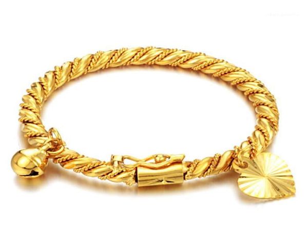 Bracciale per neonati per neonati oro giallo riempito Bracciale a collegamento aperto per bambini039s per bambini piccoli gioielli da polso dia 40mm15620507