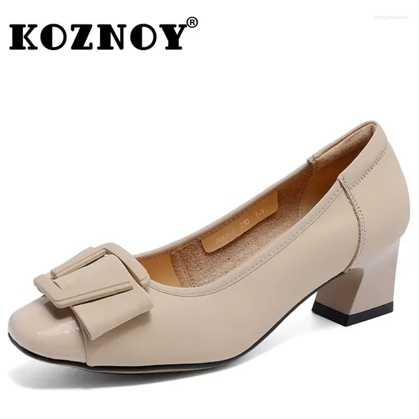 Scarpe vestiti koznoy 5 cm tacchi grossi preppy slip concise su vera pelle lolita vintage semplice donna da donna estate ufficio britanniche britanniche