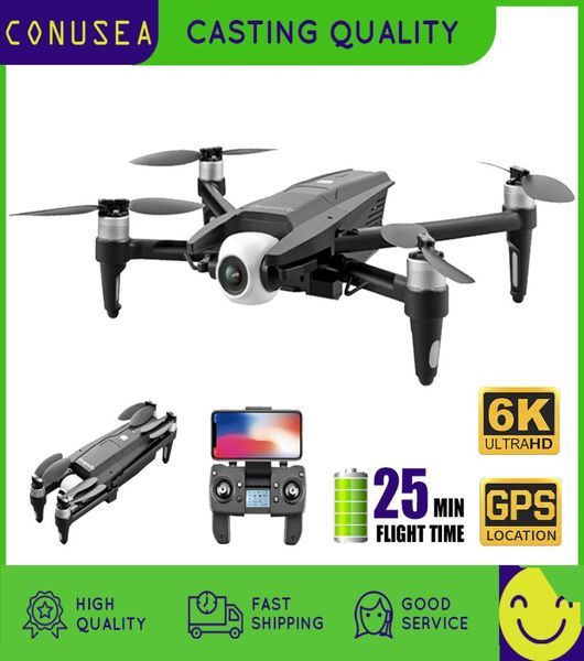 Yeni S137 Drone 6K GPS HD Çift Kamera 1500m İki Eksen Gimbal Fırçasız TF Kart 5G WiFi FPV Uçuş 25 Din Profesyonel RC Dron 2010314329129