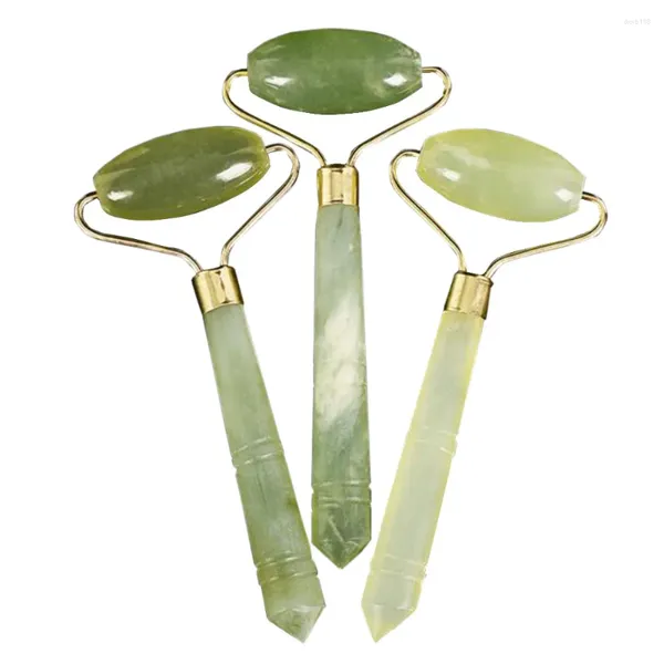 Dekorative Figuren Feng Shui Jade Roller für Gesicht Hals Schönheit länger und schwerer Originalstein W3453