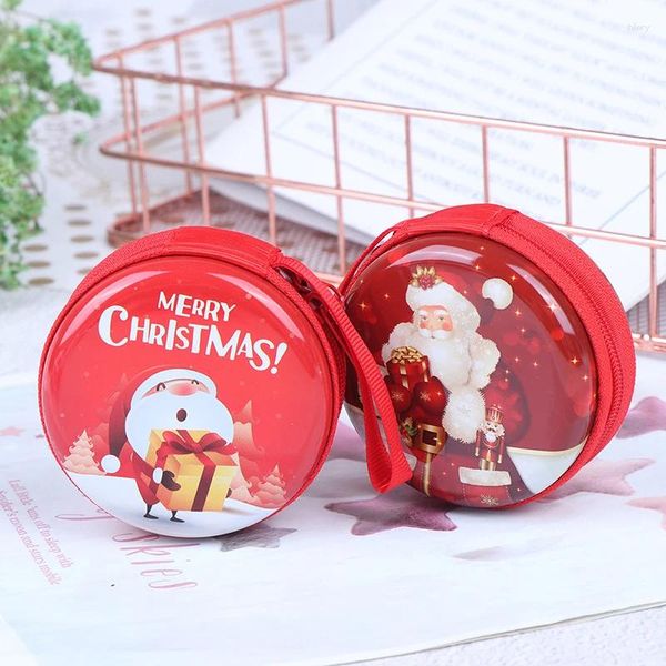 Geschenkverpackung Weihnachten Candy Box Weihnachtsmünze Ohrringe Kopfhörer Mini Zinn versiegeltes Glas kleiner Speicher Barock Zufall Zufall