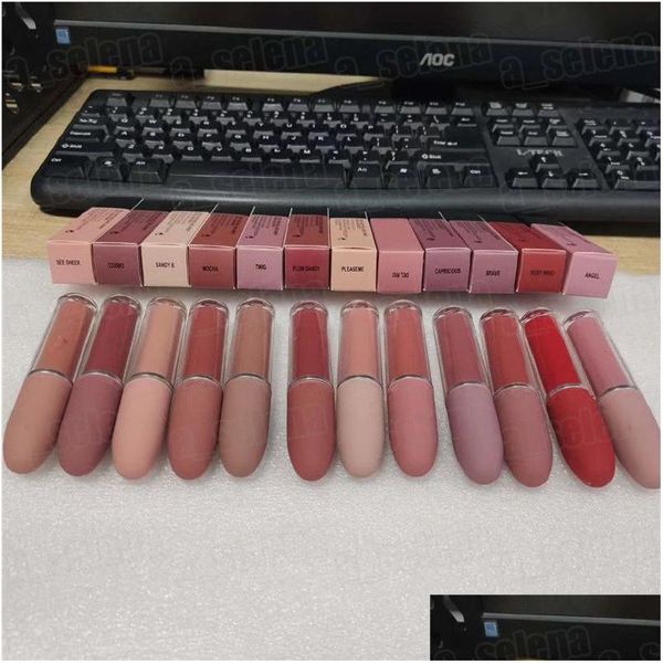 Lip Gloss Matt Liquid Lipstick Lipgloss Make -up Glanz Retro Frost Sexy Lippenstifte 4,5 g 12 Farben Drop Delivery Health Beauty Lippen DHTGQ