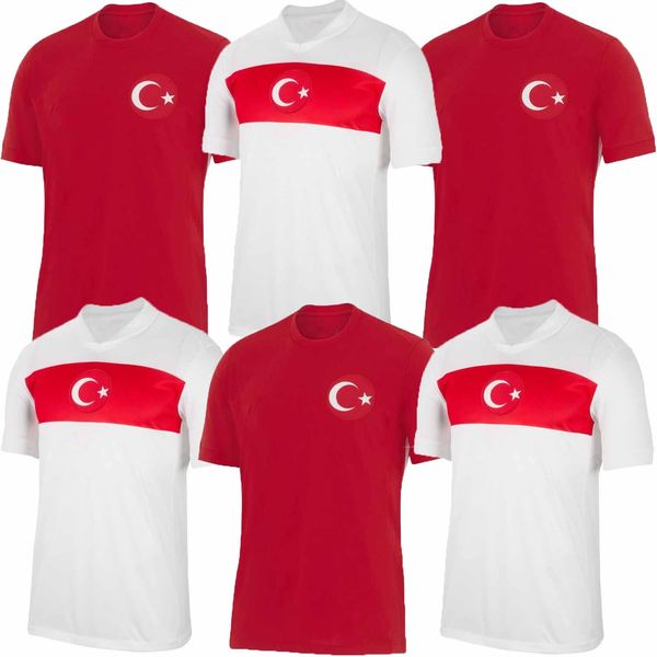 2024 2025 Turkiye Fußball -Trikot -Fußball -Trikot 24 Türkei Nationalmannschaft Home Away White Red Demiral Kokcu Yildiz Enes Calhanoglu Quality Football Top Kit