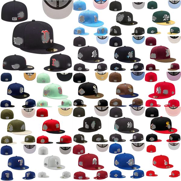 2024 Unisex Ready Stock Mexico ausgestattet Caps Buchstabe M Hip Hop-Größe Hats Baseball Caps Erwachsener Flachgipfel für voll geschlossene Größe 7-8