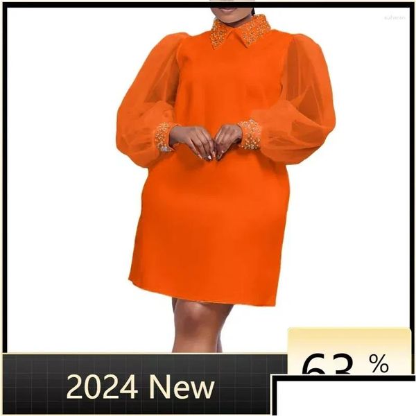 Ethnische Kleidung in weiß gelben schwarzen orange Hemd Hemden Fashion Woman Bluse 2024 Lose Plus Size Casual Female Kleidung Mesh kurz D otnt4