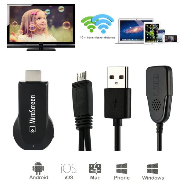 Box Mirascreen TV -Stick Hdmicompatible HD 1080p Anycast Miracast DLNA Airplay WiFi Display Receiver Dongle für Windows Andriod iOS