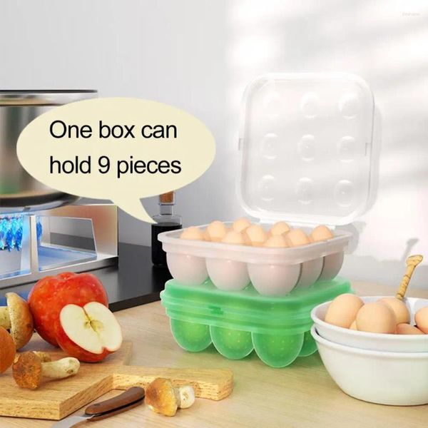 Garrafas de armazenamento ovo de economia de espaço fácil de tomar portador de 9 grade de geladeira organizador para a cozinha em casa