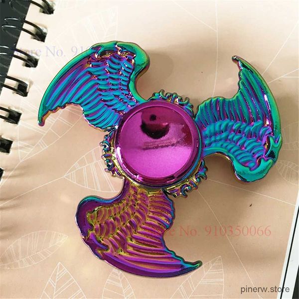 Dekompression Spielzeug Buntes Flügel Metallspielzeug Zappel Spinner Anti-Angst ADHS Lindert Stress kreative Finger Spinner für Erwachsene Kinder Jungen Geschenk