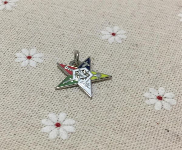 100pcs Factory Customized Small Chapter Eastern Star Charme Mauerwerk Schmuck MA Anhänger Nickel plattiert238u1769049