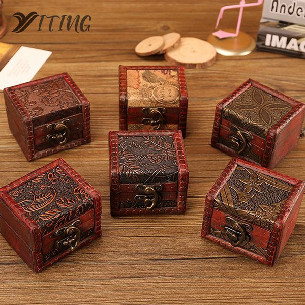 Винтажная деревянная ювелирная коробка в китайском стиле с блокировкой безделушки для упаковочной коробки для кольцевых браслетов серьги для хранения шпильки коробка хранения шпильки