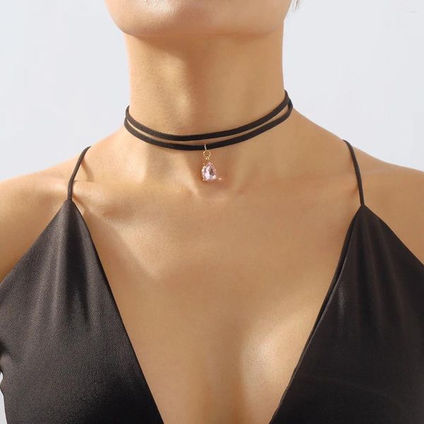 Кокер интернет -знаменитость розовый в женской сети винтажные ювелирные украшения для женщин ожерелья для женщин