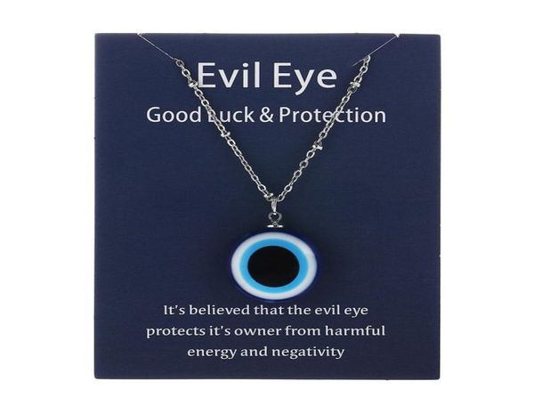 1pc Blue Glass Evil Eye Uyle Cipts Collana per donne uomini Turchia Lucky Necklace Accessori gioielli girocollo 8500472