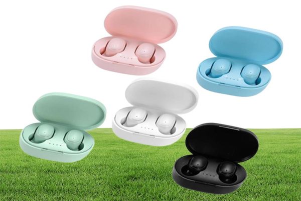 Заводская выходы A6S TWS Wireless Bluetooth Macaron Warphone Stereo Наушники