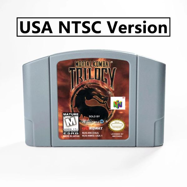 Accessoires Mortal Kombat Trilogy 64 Bit Game Cartridge USA NTSC -Version oder EUR PAL -Version für N64 -Konsolen