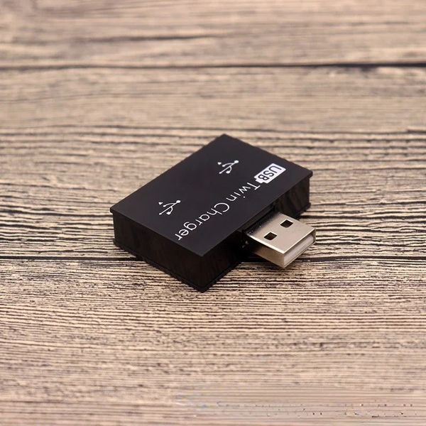 Новый 2024 Mini Portable USB -концентратор до 2 портовых зарядных устройств Адаптер USB Splitter для телефона Планшет компьютер USB Adapter Adapter для мини -USB -концентратора