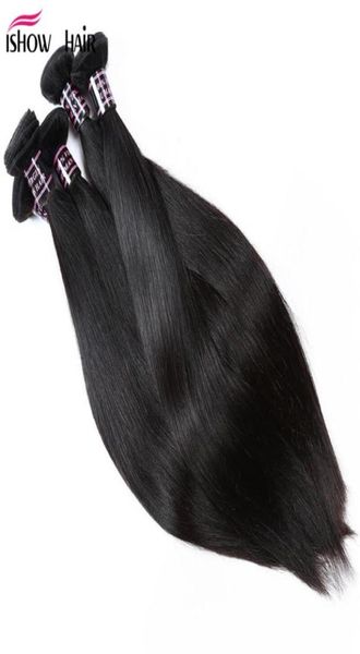 Para mulheres negras, extensões de cabelo lisadas peruanas, pacote de cabelo humano indiano barato 8a pacote de cabelo brasileiro 10pcs integrais 56615297788195