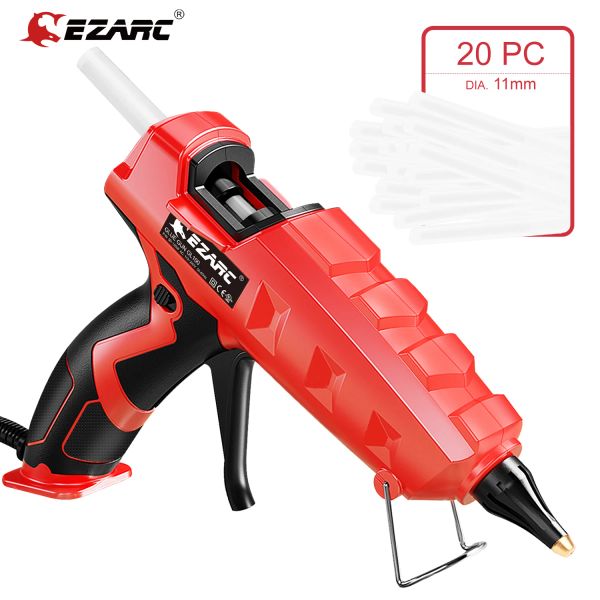 Gun Ezarc Hot Melt Glue Gun Gun 100W Kit per pistola per colla a grande dimensione con bastoncini di colla (150 x 11 mm), per casa, riparazioni rapide in ufficio