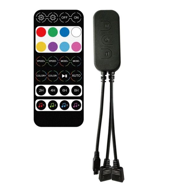 DC5-24V 28Keys RF Controlador de música sem fio Bluetooth para 3528 5050 LED flexível Pixel Light App Control