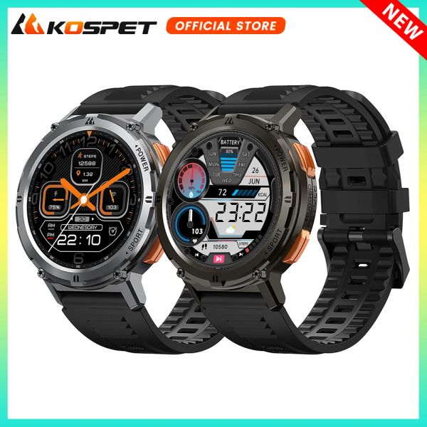 T-shirt original Kospet Tank T2 Ultra Military Smart Watch Men Smartwatch Women Fitness Relógios eletrônicos AMOLED AI Voice AOD Bluetooth