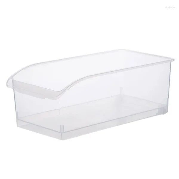 Garrafas de armazenamento japonês de plástico transparente refrigerador recipiente de cesta de cesta de geladeira prateleira de cozinha doméstica despensa de cozinha