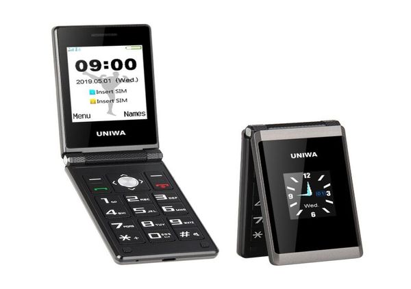 UNIWA X28 28177 Zoll Dual Screen SOS -Funktion Big Button 1200mAh Batterie Langer Standby -Entsperren Sie Flip Handy8830014