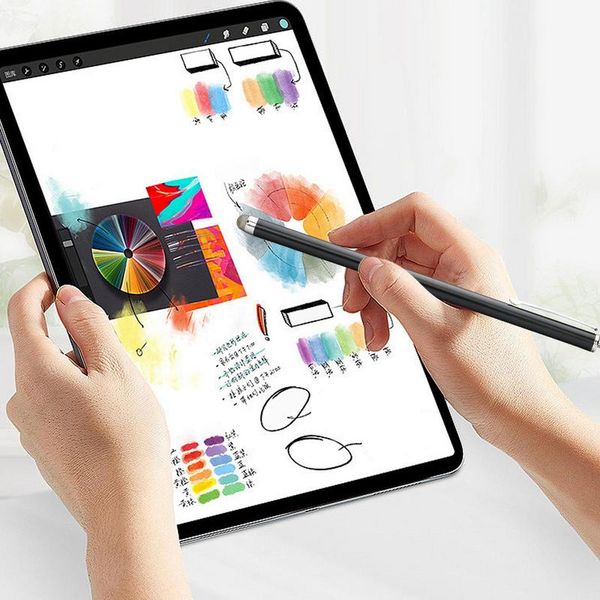 Stylus Pen для сенсорного экрана с высокой чувствительностью Phone Stylus Pen с серебряной сеткой Стильная универсальная компьютерная стилус