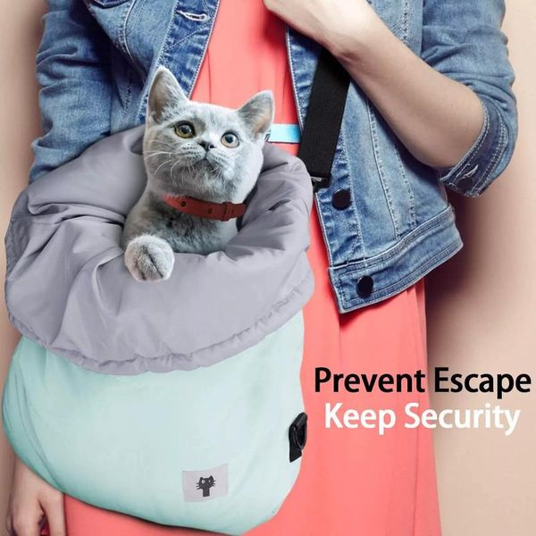 Katzenträger Haustier Welpe Trägertasche Katzen Outdoor -Reisethunde Schulter einzelner Komfort Sling Handtasche Tasche Beutel Vorräte